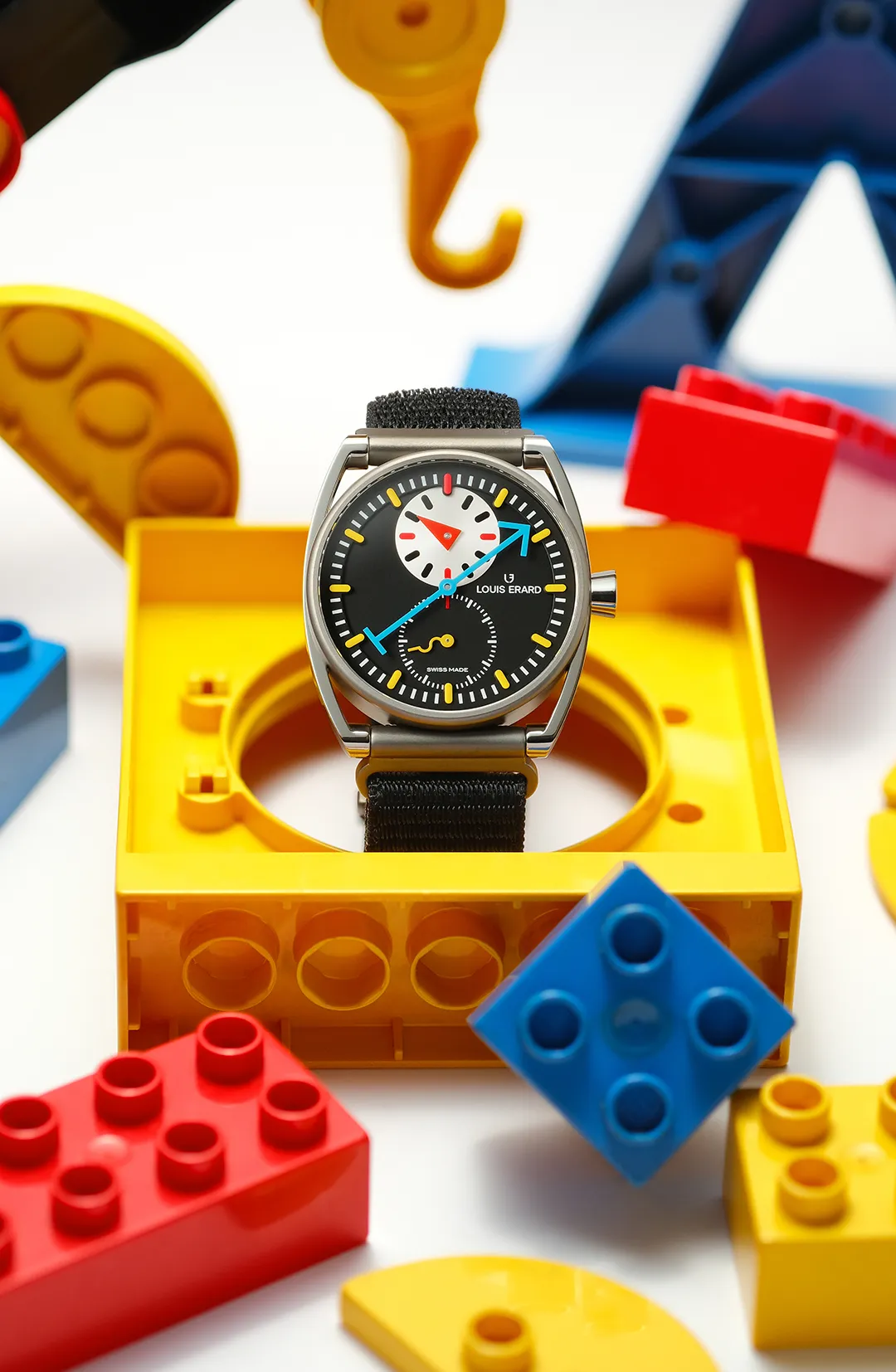 Louis Erard wristwatch, studio product photograph