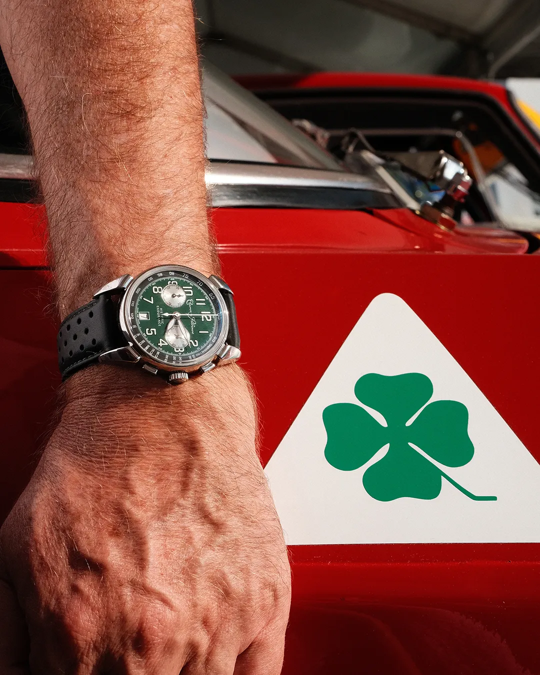 Cuervo y Sobrinos wristwatch, studio product photograph